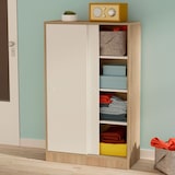 thumbnail of Briebe Armario Dormitorio, Multiusos, Baño, Mueble Cocina, Zapatero 2 Puertas Correderas 120x74x33 cm, Nova, Blanco
