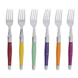 thumbnail of Coffret 6 fourchettes laguiole irise assorties -  Multicolore Autre forme Acier Inoxydable (inox  Jean Dubost 27.00x23.00 cm
