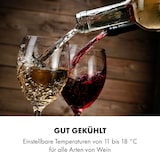 thumbnail of Klarstein Bellevin 18 Uno Weinkühlschrank 50 Liter 11-18 °C LED Touch SingleZone Schwarz