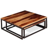 thumbnail of Helloshop26 - Ensemble de table basse gigogne lot de 2 bois massif marron 02_0042112