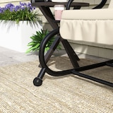 thumbnail of Outsunny balancín de jardín exterior de 3 plazas convertible en cama con toldo ajustable soportes y 2 almohadas carga 340 kg 200x120x164 cm crema