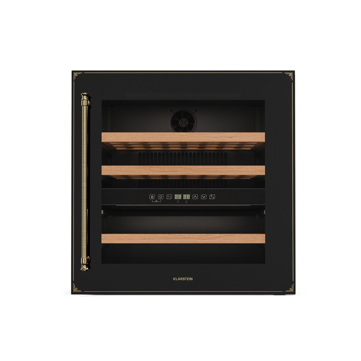 Klarstein Vinsider Victoria 36 Weinkühlschrank | 36 Flaschen | Touch | UV-Schutz | LED | leise | 3 Regale Schwarz