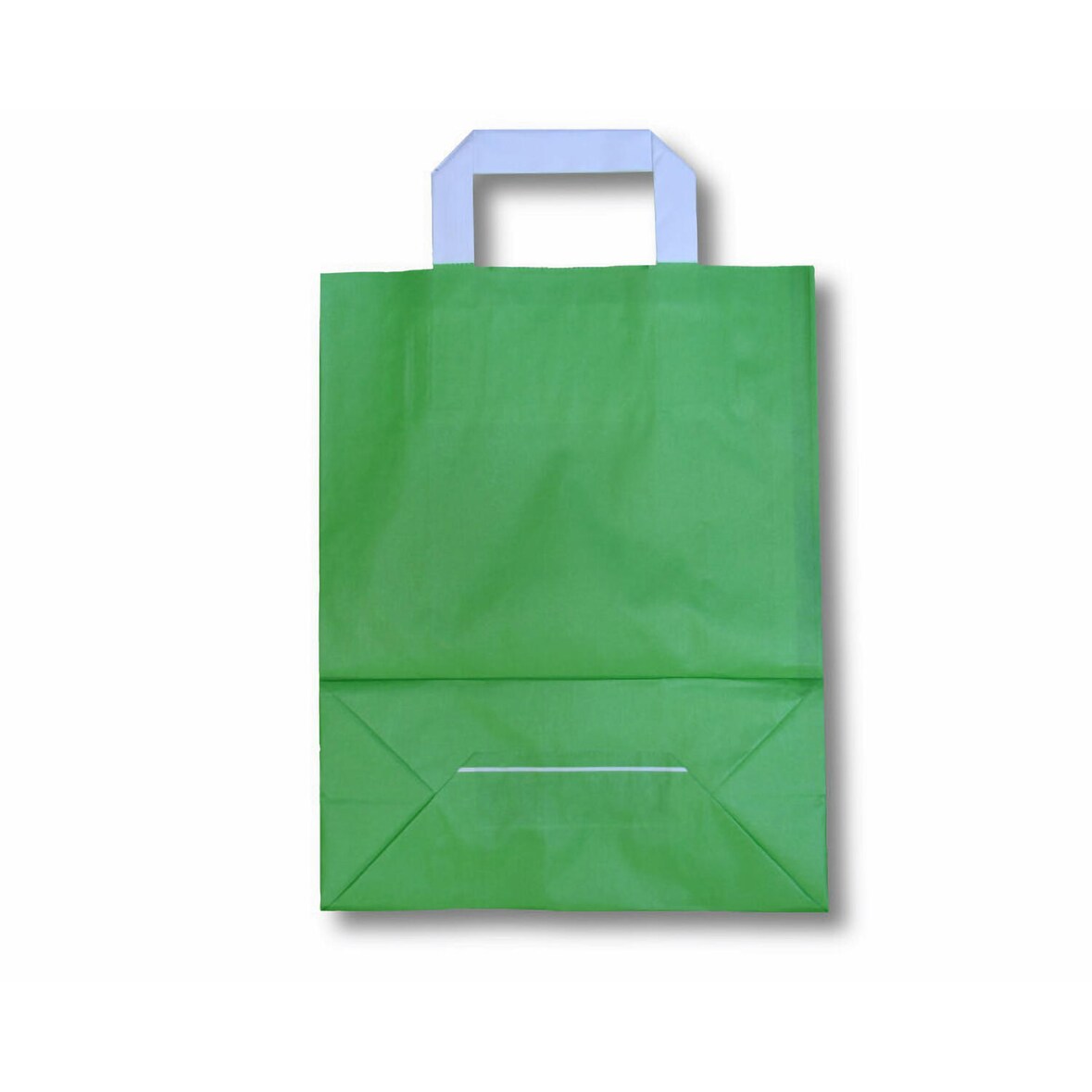 250x Papiertragetaschen aus Kraftpapier 180+80x220mm grün