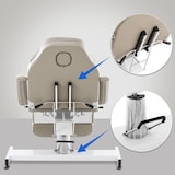 thumbnail of Kosmetikliege SOEST hydraulisch 64x185x125cm, Kunstleder, Grau Massageliege Tattooliege