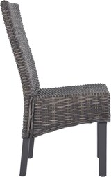 thumbnail of vidaXL Esszimmerstühle 6 Stk. Braun Kubu Rattan und Mangoholz