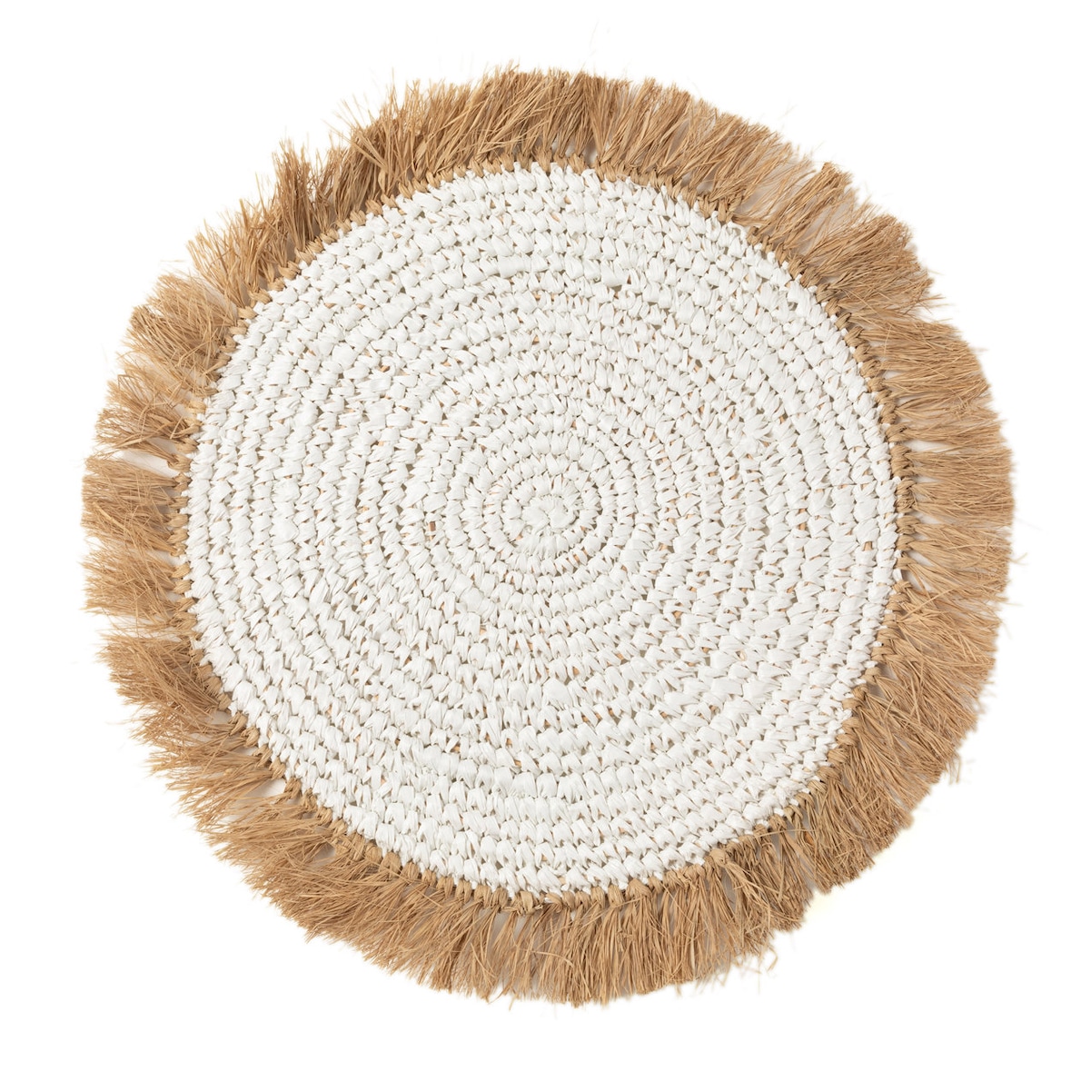Bazar Bizar Placemat van waterhyacint raffia 45x45x1 cm wit naturel