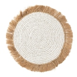 thumbnail of Bazar Bizar Placemat van waterhyacint raffia 45x45x1 cm wit naturel