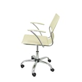 thumbnail of Bogarra Silla  con brazos fijos, y giratoria 360º similpiel color crema