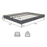 thumbnail of Elegantes Bettgestell 140x200 cm aus grauem niederländischen Samt – Minimalistisches Design für moderne Schlafzimmer