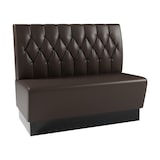 thumbnail of Gastro Sitzbank Amsterdam | 120 cm breit | Kunstleder Braun | Diamant Knopfpolsterung | Gastro Dinerbank