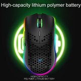 thumbnail of Souris Gaming Sans Fil RGB Légère Avec Batterie Longue Durée Noir YONIS