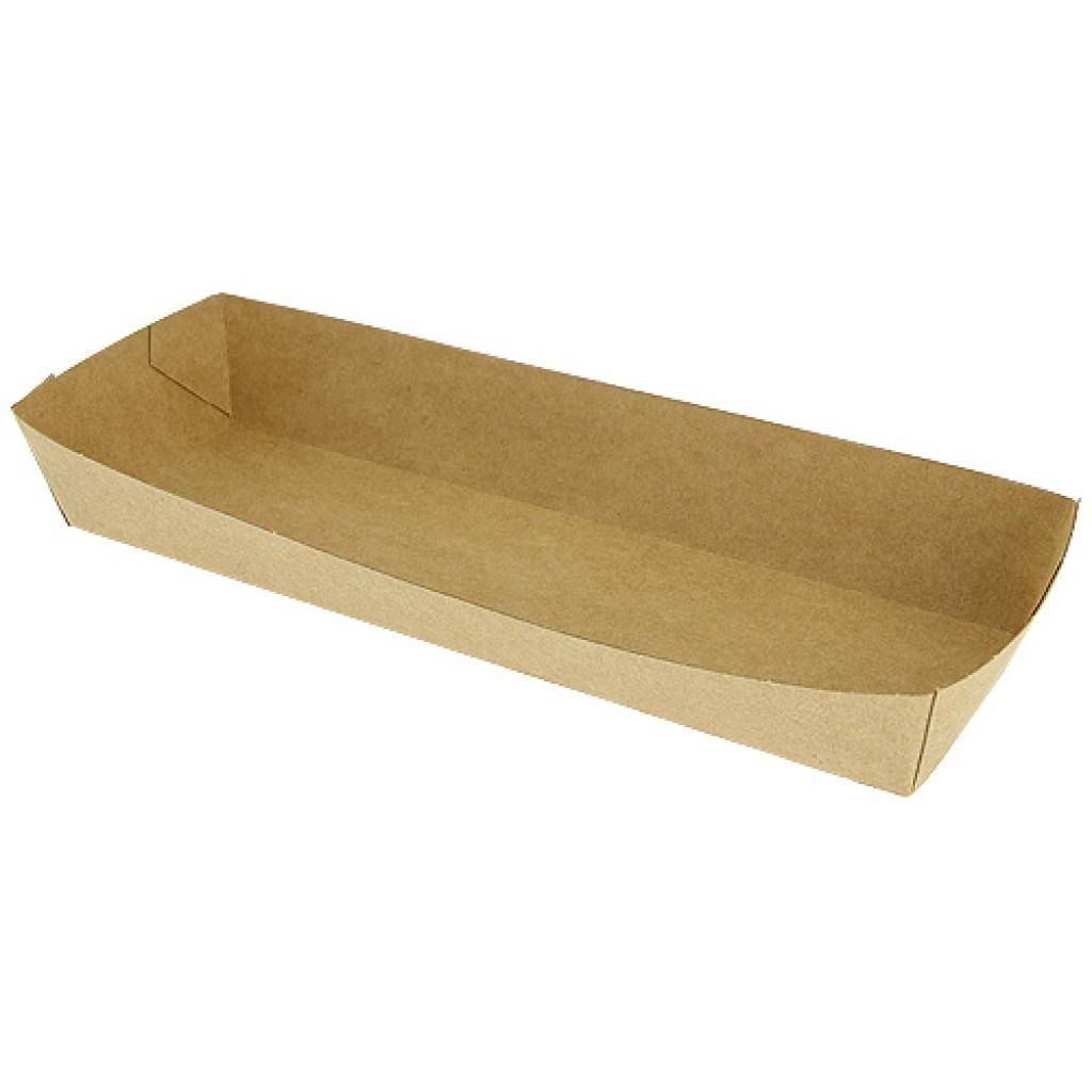 Firplast Barquette carton hot dog avec cire naturelle  212mm x 64mm x 32mm (x500)
