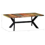 thumbnail of Table à manger 200x100x75 cm Bois de récupération solide Modèle Zenith Horizon Plus