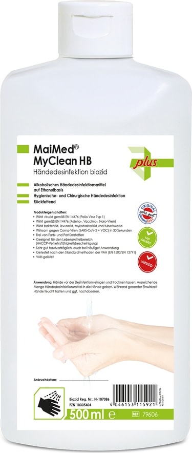 MaiMed MyClean HB - Händedesinfektionsmittel - 18 x 500ml - Handdesinfektion