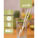 thumbnail of Trinkhalm in Weiß aus Papier, Ø 8 mm / 23 cm, 150 Stück in Folienbeutel