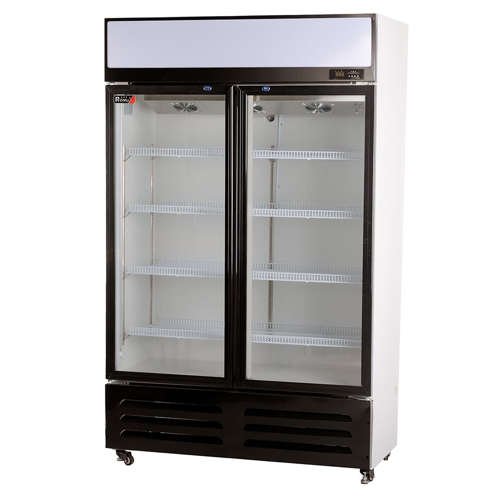 Romux® Armário Expositor Refrigerado 700 Litros 2 Portas Ventilado com Tiragem Forçado | Frigorífico Profissional para Bebidas com portas de Vidro