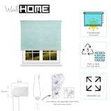 thumbnail of WellHome - Persiana rolo de poliéster translúcido 120 x 250 cm (largura x altura) azul claro