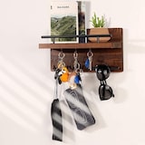 thumbnail of TOJ Living Schlüsselbrett – 7 Haken – Holz – Dunkelbraun – mit Postfach & Ablage – Schlüsselhalter