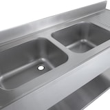 thumbnail of GastroHero Spültisch Basic 16x6 mit 2 Becken links