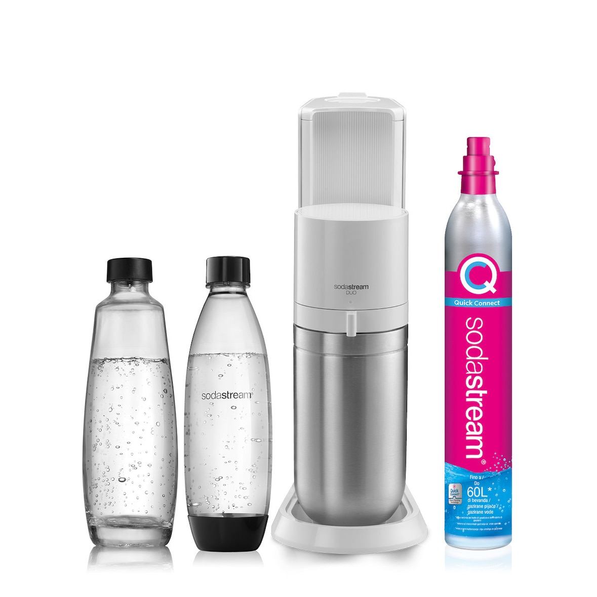 SodaStream DUO Edelstahl, Weiß