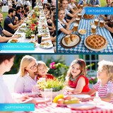 thumbnail of Bierbankauflagen Set 240x70 cm Grün Kariert - 1x Tischdecke für 220x50 cm Biertische & 2x Gepolsterte Auflage für 220x25 cm Bierbänke