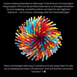 thumbnail of DeinPack 1000 bunte Mehrweg-Trinkhalme aus Kunststoff - Ø8mm Länge 240mm - Nachhaltig & Wiederverwendbar- Ideal für Cocktails & Drinks
