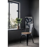 thumbnail of Kosmi - Chaise Noire en métal et Bois Clair Style Industriel Factory en métal Noir Mat et Assise en Bois Clair