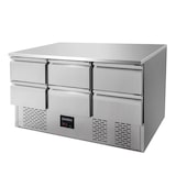 thumbnail of Mesa refrigerada de 6 gavetas, aço inox, refrigeração estática, 85 x 137 x 70 cm, GN1/1, 435 W, EASYLINE, 368L, 10016 Vaiotec