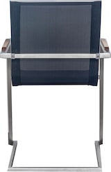 thumbnail of METRO Professional Silla, acero inoxidable/ textileno/ madera, 56 x 56 x 89.6 cm, con reposabrazos, apilable, negra
