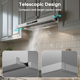 thumbnail of CIARRA Hotte Tiroir Téléscopique A+ 580 m³/h Max. 60 cm Hotte Aspirante Integrée Éclairage LED - Evacuation ou Recyclage VM6909AS