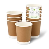 thumbnail of greenbox - Coffee to go Becher aus Pappe, doppelwandig, 200 ml / 8 oz, Ø 80 mm, braun, 25 St.