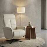 thumbnail of Relaxsessel HWC-L10, TV-Sessel Liegesessel, Liegefunktion drehbar, elektrisch verstellbar Voll-Leder ~ creme-weiß