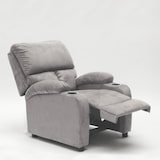 thumbnail of Poltrona Relax Reclinabile con Poggiapiedi in Microfibra Velluto Laura - Grigio-SR6201FG