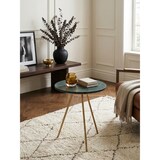 thumbnail of Beistelltisch Echter Marmor Grün 38x38x44cm Anstelltisch Metall Gold, Kleiner Dreibein Sofatisch Rund, Wohnzimmertisch Couch Modern, Couchtisch