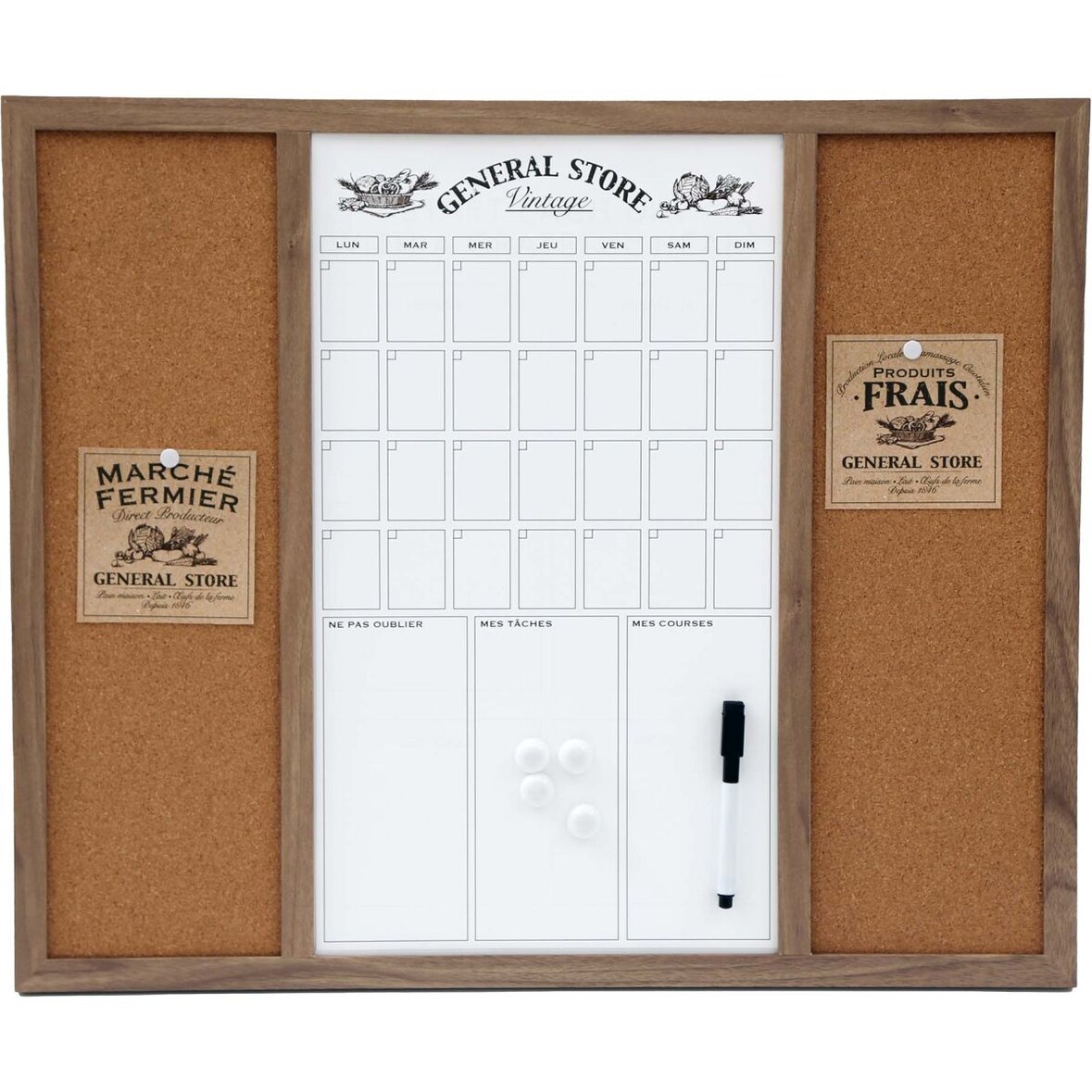 Tableau Semainier General Store 50 x 60 cm Sil