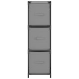 thumbnail of vidaXL Lagerschrank mit 3 Stoff-Schubladen Grau 34x34x101 cm Stahl