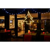 thumbnail of METRO Professional Albero di Natale decorativo, alluminio/pvc/rame, 48 x 2 x 56 cm, 72 LED, 9,2 W, bianco caldo/freddo