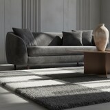 thumbnail of Teppich Schlafzimmer Hochflor Karo Samtweich Waschbar Strapazierfähig Wohnzimmer Hellgrau 120x170 cm – WATZMANN von Kadima Design