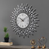 thumbnail of Home Nature Wohnkonzept Hotel Dekoration Wanduhr schwarz Vintage Strass Metall leise Uhr 37,5 cm Wohnzimmer Schlafzimmer
