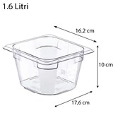thumbnail of Contenitore in Policarbonato Araven GastroNorm Basic GN 1/6 - 1.6 Litri - cm 17.6X16.2X10h