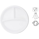thumbnail of 100 Stück Mehrweg-Menüteller 3-geteilt – Ø22 cm Plastikteller Spülmaschinengeeignet