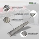 thumbnail of TRUTZHOLM 1 x Profi Schwerlastrampe 200 cm Traglast 1000 kg Alu grau Verladerampe Auffahrrampe