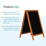thumbnail of BRASQ Krijtstoepbord Mahonie - 55x 85 CM - Krijtbord - Reclamebord - Stoepbord - Dubbelzijdig - voor Binnen en Buiten - Horeca