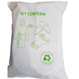 thumbnail of Kit cortesia bagno (accappatoio, telo e pantofole) biodegradabile e riutilizzabile, taglia s/m (1 PEZZO)