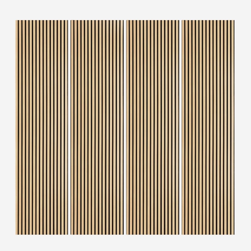 4 x pannello fonoassorbente per interni legno rovere 240x60cm Kover-O-PFA129LN