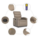 thumbnail of vidaXL Massagesessel mit Aufstehhilfe Cappuccino-Braun Kunstleder