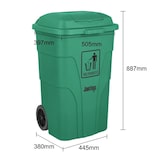 thumbnail of Jantex afvalbak van 120 liter met voetpedaal, groen