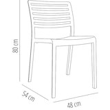 thumbnail of garbar WIND Set 4 Silla Interior, Exterior Blanco