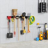 thumbnail of TOJ Living Werkzeughalter – 3 Schienen und 6 Haken – 120 cm – Metall – Mattschwarz – Besenhalter