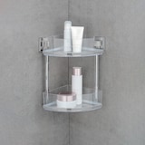 thumbnail of WENKO Vacuum-Loc® Eckregal 2 Etagen Mod. Quadro Edelstahl